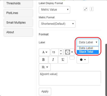 Stacked Column/Bar inputs