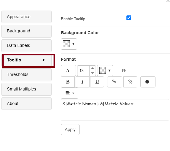 simpleKPI tooltip