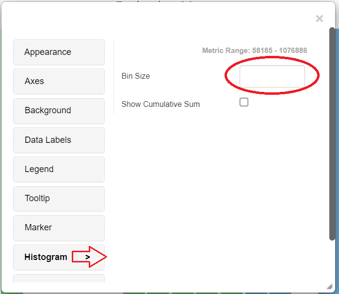 Histogram inputs