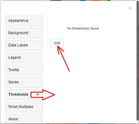 pie threshold add