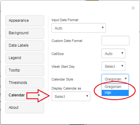 calendarHeatmap calendar format