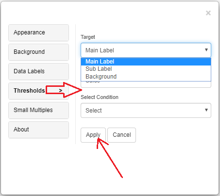 simpleKPI thresholds editor