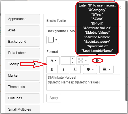 Tooltip Customization | VitaraCharts - Custom visuals plugin for ...